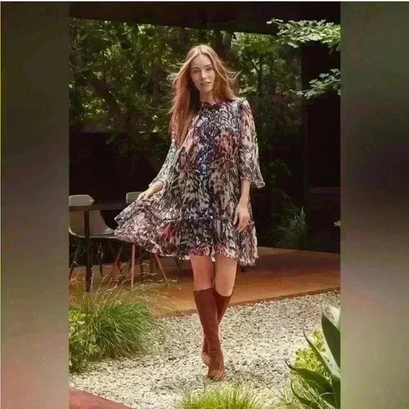 JOHNNY WAS Elaine Silk Chiffon
Mini Dress Size S - Picture 10 of 11